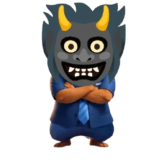 Sticker Хомяк - Чёрный бес @BOMJPLACEGEN - 11