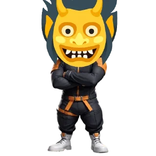 Sticker Хомяк - Чёрный бес @BOMJPLACEGEN - 10