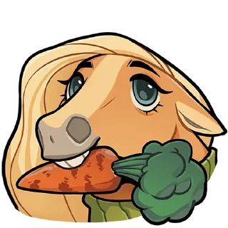 Sticker chpic.su • @Premium_EmojiTG | Лошадка Карамелька Без Текста - 10