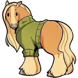 Sticker chpic.su • @Premium_EmojiTG | Лошадка Карамелька Без Текста - 7