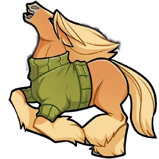 Sticker chpic.su • @Premium_EmojiTG | Лошадка Карамелька Без Текста - 1