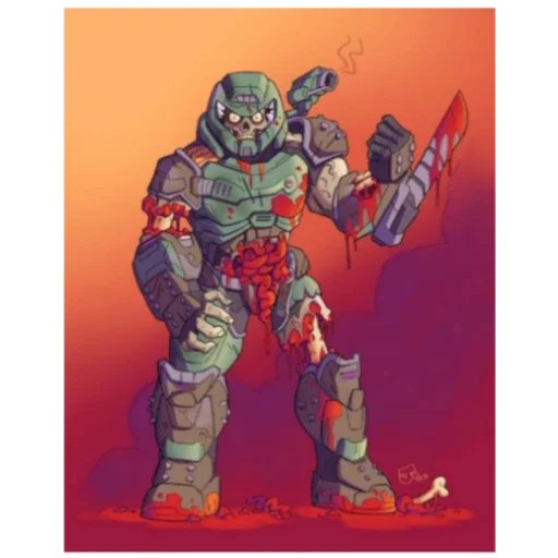 Sticker DOOM_SLAYER_sticker_pack - 1