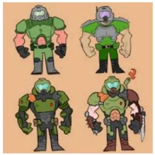 Стикер DOOM SLAYER sticker pack - 7