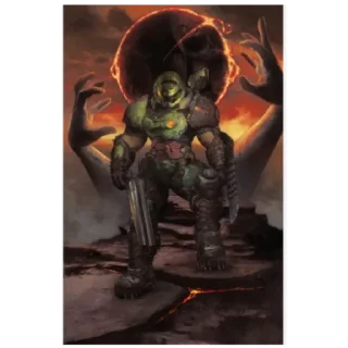 Стикер DOOM SLAYER sticker pack - 9