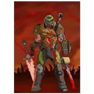Стикер DOOM SLAYER sticker pack - 2