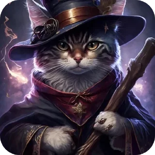 Стикер Котик волшебник @jsgyoe - 6