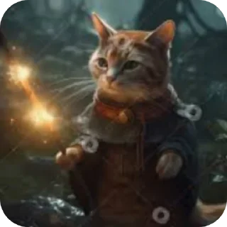 Стикер Котик волшебник @jsgyoe - 9