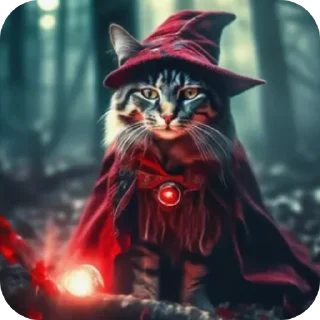 Стикер Котик волшебник @jsgyoe - 7