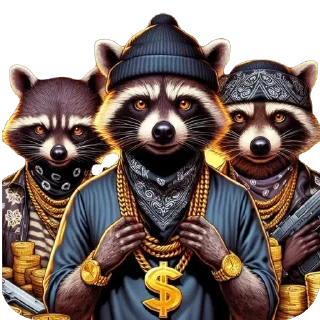 Стикер Mapache Azul - 8