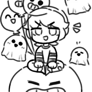 Стикер 👻ART Gus Ghost MEM - 3