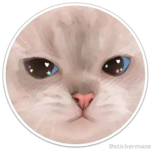 Sticker coloredkittensincircle_by_e4zybot - 1