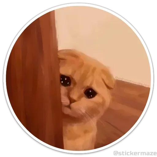 Sticker coloredkittensincircle_by_e4zybot - 1