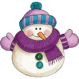 Стикер ❄ Cute‌⛄Snowman ❄ - 9