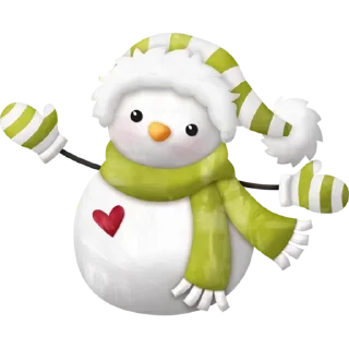Стикер ❄ Cute‌⛄Snowman ❄ - 7