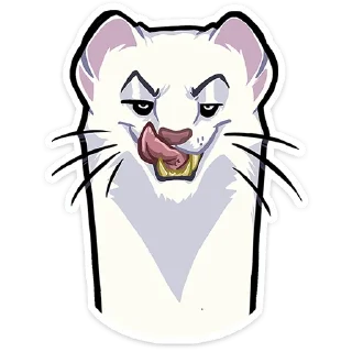 Стикер Горностай Гера • @TgSticker - 10