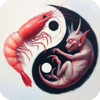 Sticker Божественная креветка, нога благости и другие - 3