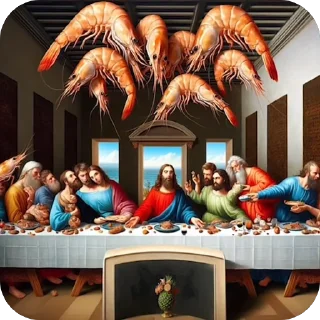 Sticker Божественная креветка, нога благости и другие - 7