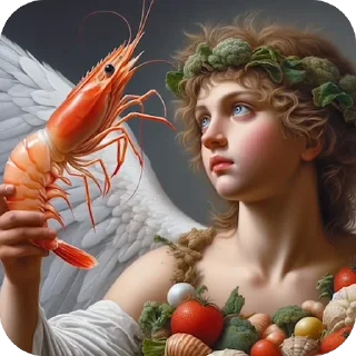 Sticker Божественная креветка, нога благости и другие - 11