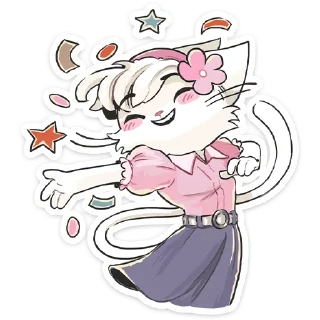 Sticker Кошечка Мия • @TgSticker - 3