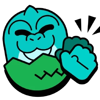 Sticker Динозавр @MoiStikiBot - 7