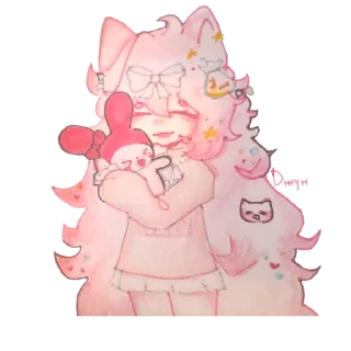 Sticker Фиалка, Лилу, Лайми, и Зефирка <"3 ➡️ @EmojiRuBot - 7