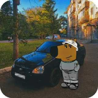 Sticker Чиловый парень @cenzurai - 9