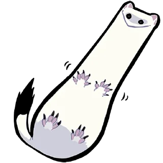 Sticker chpic.su • @Premium_EmojiTG | Горностай Гера без текста - 5