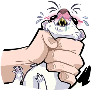 Sticker chpic.su • @Premium_EmojiTG | Горностай Гера без текста - 11