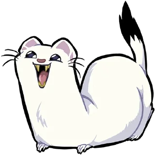 Sticker chpic.su • @Premium_EmojiTG | Горностай Гера без текста - 9