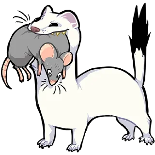 Sticker chpic.su • @Premium_EmojiTG | Горностай Гера без текста - 3