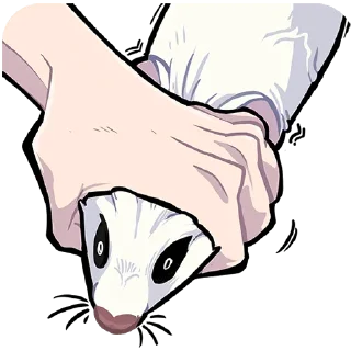 Sticker chpic.su • @Premium_EmojiTG | Горностай Гера без текста - 6