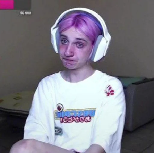 person human face headphones