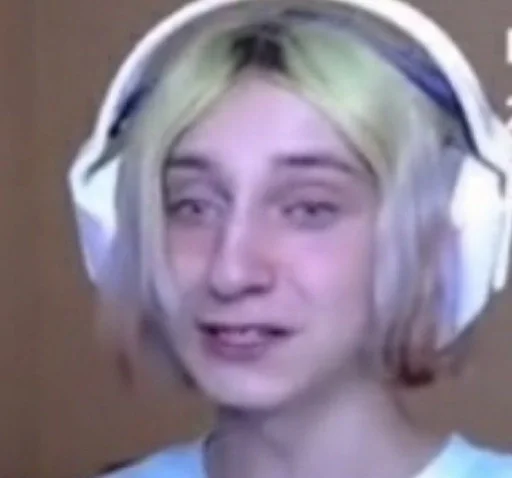 headphones person human face