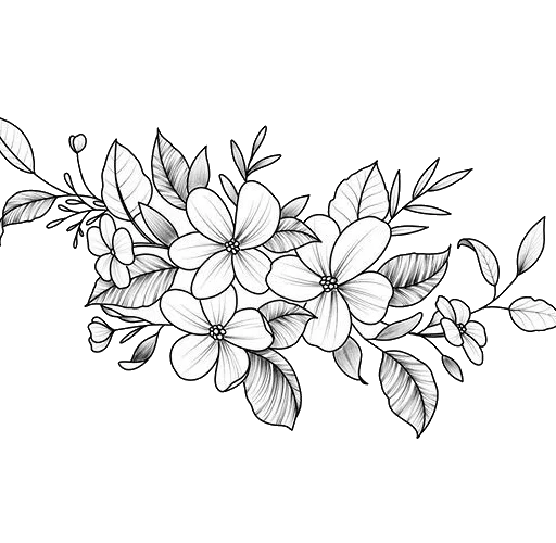 цветок эскиз рисование