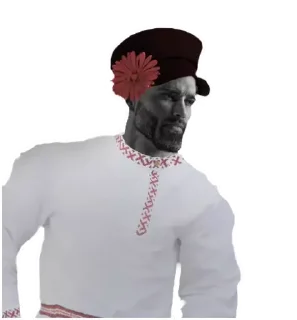 мужчина активная рубашка эскиз