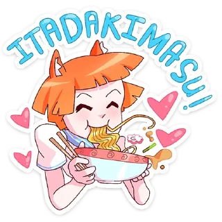 Sticker Айко-тян @nyasticks - 10