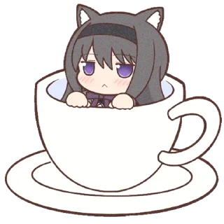Стикер Homura Akemi Neko || @cirnovarenie - 11
