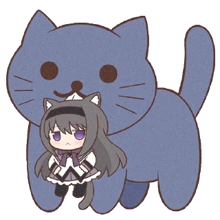 Стикер Homura Akemi Neko || @cirnovarenie - 5