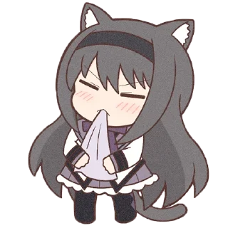 Стикер Homura Akemi Neko || @cirnovarenie - 9