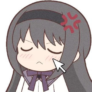 Стикер Homura Akemi Neko || @cirnovarenie - 4