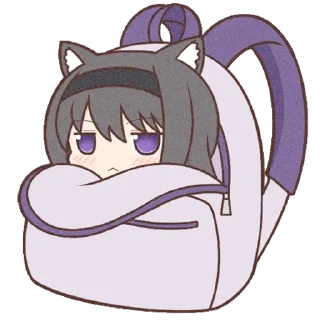 Стикер Homura Akemi Neko || @cirnovarenie - 7