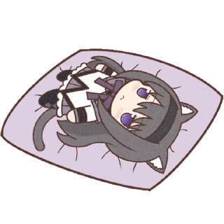 Стикер Homura Akemi Neko || @cirnovarenie - 0