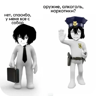 Sticker Акико топ ничего не знаю - 4