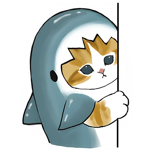 Стикер Акулы и котята 4 @Nyasticks - 4