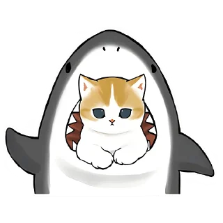 Стикер Акулы и котята 4 @Nyasticks - 9