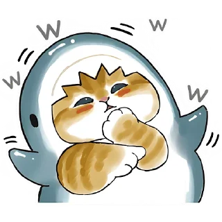 Стикер Акулы и котята 4 @Nyasticks - 1