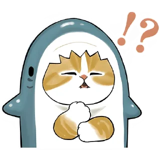 Стикер Акулы и котята 4 @Nyasticks - 2