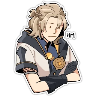 Стикер Albedo (by @elenven.art) - 5