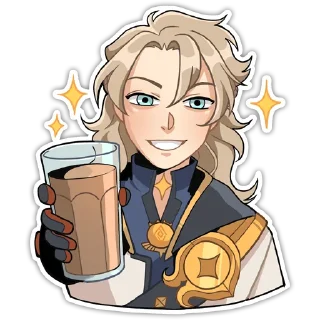 Стикер Albedo (by @elenven.art) - 11