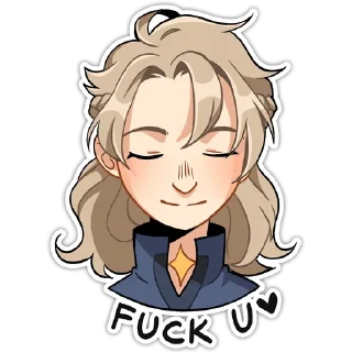 Стикер Albedo (by @elenven.art) - 6